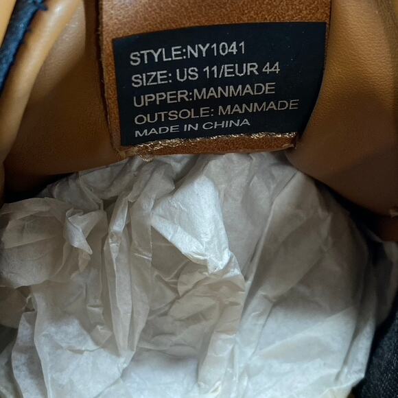 NEW YORK & COMPANY Men's Navy Fabric Dixon Round-Toe Lace-Up Sneakers SZ 11 - Picture 11 of 11